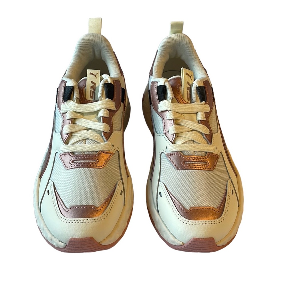 NIB PUMA RS-T White Black & Rose Gold Metallic Sneakers - Various Sizes - Picture 7 of 11